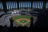 FILE - Fans react after New York Yankees' Aaron Judge hits a home run during the third inning of a baseball game against the San Francisco Giants at Yankee Stadium, Sunday, April 2, 2023, in New York. (AP Photo/Seth Wenig, File)