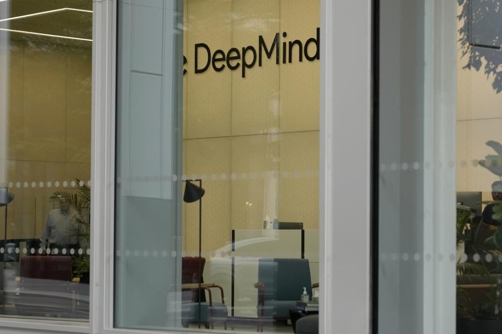 View at the Google DeepMind office building in London, Wednesday, Oct. 9, 2024. Demis Hassabis and John Jumper were awarded the Nobel Prize in chemistry for their breakthrough work predicting and designing the structure of proteins, the building blocks of life. Hassabis and Jumper both work at Google Deepmind in London. (AP Photo/Alastair Grant)