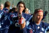Denmark women's national soccer team player Katrine Pedersen, centre, stretches along with teammates during a training session in Falesia, in the Algarve, Portugal, March 9, 2008. Katrine Pedersen, who won a Danish-record 210 caps as a player and then served as an assistant coach with Denmark's women's team, has been named coach of Ottawa Rapid FC.
THE CANADIAN PRESS/AP, Steven Governo