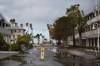 Some standing water lies on Bridge Street after the passage of Hurricane Milton, in Bradenton Beach on Anna Maria Island, Fla., Thursday, Oct. 10, 2024. (AP Photo/Rebecca Blackwell)