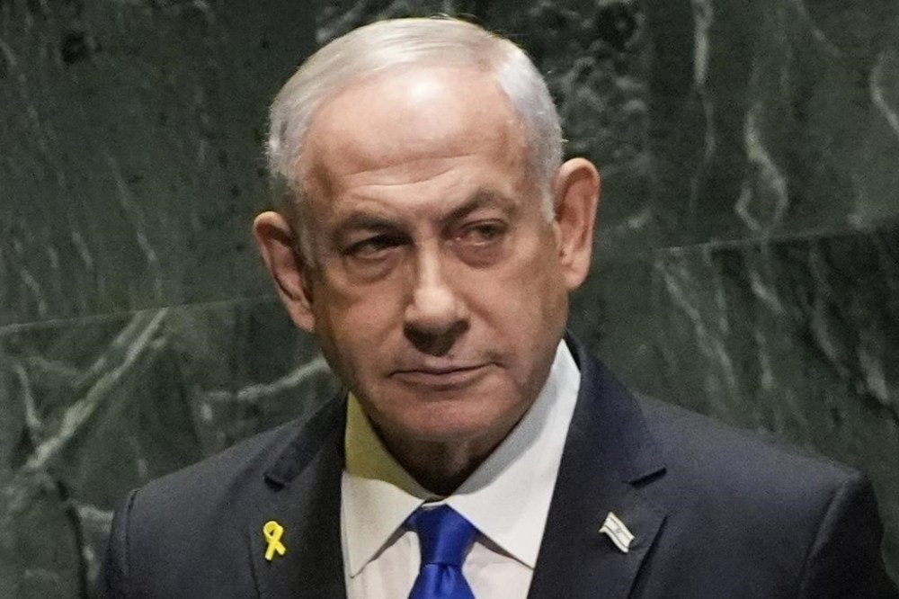 FILE - Prime Minister of Israel Benjamin Netanyahu addresses the 79th session of the United Nations General Assembly, Friday, Sept. 27, 2024. (AP Photo/Pamela Smith, File)