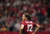 Canada's Christine Sinclair smiles during the first half of an international friendly soccer match against Australia, in Vancouver, on Tuesday, December 5, 2023. Christine Sinclair will play her final game at BC Place tomorrow and today told a news conference it's the perfect ending to her great career. THE CANADIAN PRESS/Darryl Dyck