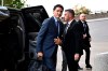 Prime Minister Justin Trudeau exits his vehicle as he arrives for a news conference on the investigative efforts related to violent criminal activity occurring in Canada with connections to India, on Parliament Hill in Ottawa, on Monday, Oct. 14, 2024. THE CANADIAN PRESS/Justin Tang
