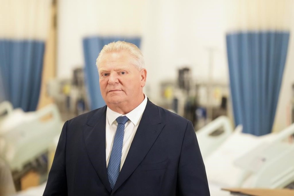 Ontario Premier Doug Ford attends an announcement at Seneca College, in King City, Ont., Friday, Feb. 9, 2024. THE CANADIAN PRESS/Chris Young