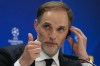 FILE - Then Bayern's head coach Thomas Tuchel gives the thumbs up during a press conference at the Santiago Bernabeu stadium in Madrid, Spain, Tuesday, May 7, 2024. (AP Photo/Paul White, File)