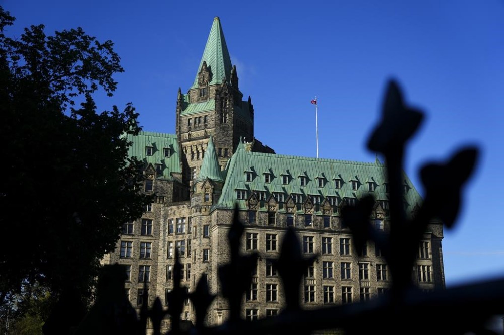 The parliamentary budget officer is forecasting the federal government failed to keep the deficit capped at $40 billion, while weak economic growth is projected to rebound next year. Parliament Hill is shown in Ottawa on Monday, Oct. 7, 2024. THE CANADIAN PRESS/Sean Kilpatrick