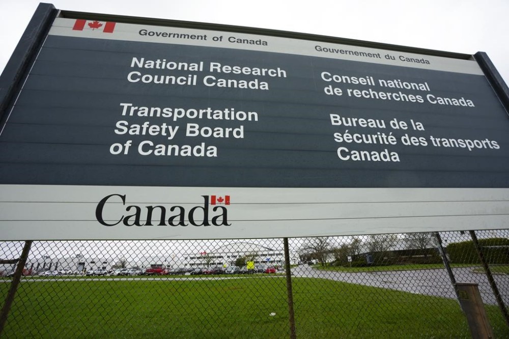 Transportation Safety Board of Canada (TSB) signage is pictured outside TSB offices in Ottawa on May 1, 2023. The Transportation Safety Board says a mistake by a Canadian Pacific Railway supervisor set off a crash between a freight train and a railway work vehicle. THE CANADIAN PRESS/Sean Kilpatrick
