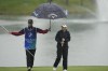 Nanna Koerstz Madsen, of Denmark lines up a putt on the fifth hole during the second round of the LPGA Ladies Championship golf tournament at the Seowon Valley Country Club in Paju, South Korea, Friday, Oct. 18, 2024. (AP Photo/Lee Jin-man)
