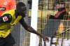 Dortmund's Serhou Yadaly Guirassy celebrates after scoring his side's second goal during the German Bundesliga soccer match between Borussia Dortmund and St. Pauli at the Signal-Iduna Park in Dortmund, Germany, Friday, Oct. 18, 2024. (AP Photo/Martin Meissner)