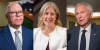 A composite image made from three file photos show, from left to right: Green Party Leader David Coon in Fredericton, Wednesday, Oct. 16, 2024, Liberal Party Leader Susan Holt in Fredericton, Sunday, Sept. 8, 2024 and Progressive Conservative Party Leader Blaine Higgs in Fredericton, Wednesday, Oct. 16, 2024. A fairly subdued New Brunswick campaign, lacking fireworks wraps up as voters head to the polls Monday to choose between a former civil servant heading the Liberals and a once oil executive Progressive Conservative who has been at the helm of the province for two terms.THE CANADIAN PRESS/Stephen MacGillivray