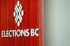 Signage seen at the Elections BC office in Victoria, B.C., on Sept. 25. British Columbia's voters are heading to the polls to elect the province's next government, and Hotel Pacifico podcast co-host Mike McDonald says he is watching five ridings as bellwethers, indicator seats that he thinks will go with whichever party that ultimately forms government. THE CANADIAN PRESS/Chad Hipolito