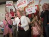 New Brunswick Liberal Leader and premier-designate Susan Holt addresses supporters at her campaign headquarters in Fredericton, N.B., on Monday, Oct. 21, 2024. THE CANADIAN PRESS/Stephen MacGillivray