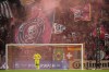 St. Louis City fans celebrate a goal by Cedric Teuchert as Sporting Kansas City goalkeeper John Pulskamp pauses during the first half of an MLS soccer match Saturday, Sept. 28, 2024, in St. Louis. (AP Photo/Jeff Roberson)