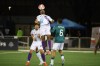 York United FC's Orlando Botello, right, watches as a Pacific FC player goes after the ball in the fourth- versus fifth-place Canadian Premier League playoff game in Toronto in this Wednesday, October 23, 2024 handout photo. THE CANADIAN PRESS/HO, Denys Rudenko, York United, CPL *MANDATORY CREDIT*