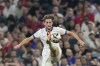 FILE - France's Adrien Rabiot controls the ball during a semifinal match between Spain and France at the Euro 2024 soccer tournament in Munich, Germany, Tuesday, July 9, 2024. (AP Photo/Hassan Ammar, File)