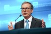 Bank of Canada Governor Tiff Macklem holds a press conference at the Bank of Canada in Ottawa on Wednesday, Oct. 23, 2024. Macklem says the world has become more prone to supply shocks, creating more upside risks to inflation. THE CANADIAN PRESS/Sean Kilpatrick