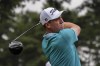 Justin Thomas of the United States hits his tee shot on the 17th hole in the third round of the PGA Tour Zozo Championship at the Narashino Country Club in Inzai on the outskirts of Tokyo, Saturday, Oct. 26, 2024. (AP Photo/Tomohiro Ohsumi)