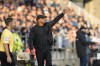Bayern's head coach Vincent Kompany reacts during the German Bundesliga soccer match between VfL Bochum and Bayern Munich in Bochum, Germany, Sunday, Oct. 27, 2024. (AP Photo/Martin Meissner)