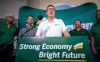 Saskatchewan Party leader Scott Moe, middle, speaks during a campaign event in Moose Jaw, Sask., on Thursday, October 24, 2024. THE CANADIAN PRESS/Heywood Yu