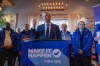 Nova Scotia Premier Tim Houston addresses party members at Village Taphouse in Bedford on Sunday, Oct. 27, 2024. Voters in Nova Scotia will go to the polls months ahead of schedule, after Houston called a snap election on Sunday for Nov. 26. THE CANADIAN PRESS/Riley Smith
