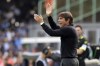 Napoli's head coach Antonio Conte gestures during the Serie A soccer match between Napoli and Lecce at the Diego Armando Maradona Stadium in Naples, Italy, Saturday, Oct. 26, 2024. (Alessandro Garofalo/LaPresse via AP)