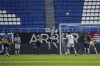 Christian Bilovar of Dynamo Kyiv watches as Benito of Zorya Luhansk, center, clears the ball during a soccer match of Ukrainian Premier League in Kyiv, Ukraine, Saturday Sept. 14, 2024. (AP Photo/Evgeniy Maloletka)