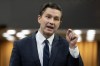 Conservative Leader Pierre Poilievre rises during Question Period in Ottawa, Wednesday, Oct. 23, 2024. Poilievre says if his party forms government, it will scrap the federal sales tax on new homes sold for less than $1 million and push provinces do to the same. THE CANADIAN PRESS/Adrian Wyld