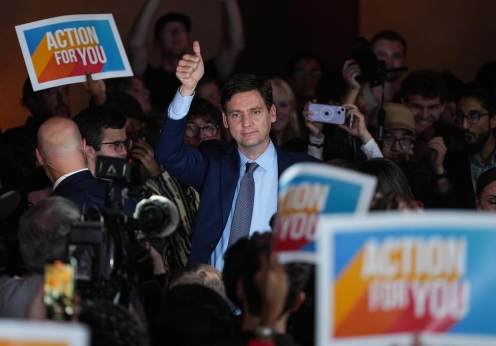 B.C. NDP Leader David Eby arrives to address supporters on election night in Vancouver, on Saturday, October 19, 2024. THE CANADIAN PRESS/Darryl Dyck