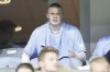 Manchester City's Erling Haaland attends the soccer match between Malmö FF and IFK Gothenburg at Eleda Stadium in Malmö, Sweden, Monday Oct. 28, 2024, while the Ballon d'Or ceremony takes place in Paris. (Andreas Hillergren/TT News Agency via AP)