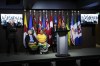 NDP member of Parliament Leah Gazan, second from right, is joined by Special Interlocutor Kimberly Murray, right, and Indian Residential School survivors during a press conference on Parliament Hill in Ottawa on Thursday, Oct. 30, 2024. They are calling on the Government of Canada to recognize residential school denialism as inciting hate in the Criminal Code following the delivery of the final report of the Special Interlocutor for Missing Children and Unmarked Graves and Burial Sites Associated with Indian Residential Schools. THE CANADIAN PRESS/Sean Kilpatrick