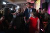 B.C. NDP Leader David Eby greets supporters as he and his wife Cailey Lynch leave after speaking on election night in Vancouver, on Saturday, Oct. 19, 2024. British Columbia's provincial election will finally conclude next week with judicial recounts set in two ridings. THE CANADIAN PRESS/Darryl Dyck