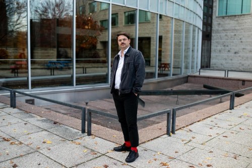 City of Ottawa Nightlife Commissioner Mathieu Grondin is seen in a portrait outside of Ottawa City Hall in Ottawa, on Thursday, Oct. 31, 2024. Grondin is Ottawa's first nightlife commissioner and is tasked with reshaping the city's nightlife scene. THE CANADIAN PRESS/Spencer Colby