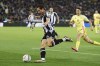 Udinese's Florian Thauvin controls the ball during the Italian Serie A soccer match between Udinese and Juventus at the Bluenergy Stadium in Udine, Italy, Saturday, Nov. 2, 2024. (Andrea Bressanutti/LaPresse via AP)