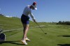 Nelly Korda, of the United States, hits from the seventh tee during a practice round of the women's golf event at the 2024 Summer Olympics, Monday, Aug. 5, 2024, at Le Golf National in Saint-Quentin-en-Yvelines, France. (AP Photo/George Walker IV)