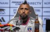 FILE - Chilean soccer player Arturo Vidal speaks at a press conference to present him as a player with Colo Colo at Monumental stadium in Santiago, Chile, Jan 23, 2024. (AP Photo/Esteban Felix, File)