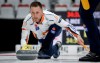 Team Gushue skip Brad Gushue delivers a stone against Team McEwen during the men's curling final at the PointsBet Invitational in Calgary on Sunday, Sept. 29, 2024. Gushue defeated Reid Carruthers 6-1 on Tuesday morning in a matchup of Canadian skips at the Co-op Canadian Open. THE CANADIAN PRESS/Jeff McIntosh