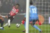 PSV's Malik Tillman, left, scores his side's second goal during the Champions League opening phase soccer match between PSV Eindhoven and Girona at Philips stadium in Eindhoven, Netherlands, Tuesday, Nov. 5, 2024. (AP Photo/Peter Dejong)