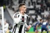 Besiktas' Ernest Muci celebrates after scoring the opening goal during the Europa League opening phase soccer match between Besiktas and Malmo at the Besiktas stadium in Istanbul, Turkey, Wednesday, Nov. 6, 2024. (AP Photo/Khalil Hamra)