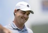 Aaron Cockerill of Canada smiles as he is cheered on the first tee in the third round of the Canadian Open in Toronto on Saturday, June 11, 2022. THE CANADIAN PRESS/Frank Gunn