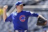 FILE -Chicago Cubs starting pitcher Kyle Hendricks delivers during the first inning of a baseball game against the Pittsburgh Pirates, Wednesday, Aug. 28, 2024, in Pittsburgh. Right-hander Kyle Hendricks and the Los Angeles Angels have agreed to a $2.5 million, one-year contract, a person familiar with the negotiations told The Associated Press on Wednesday, Nov. 6, 2024. (AP Photo/Matt Freed, File)