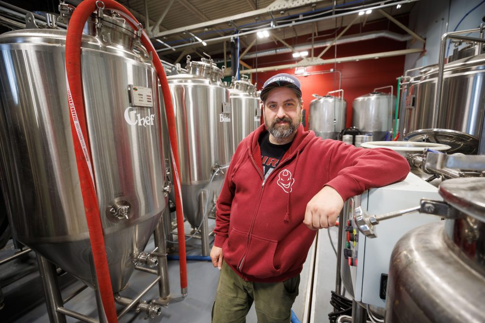 MIKE DEAL / FREE PRESS FILES
Devil May Care downtown brewery co-owner Colin Koop recognizes the need to help people struggling with mental-health issues and look for