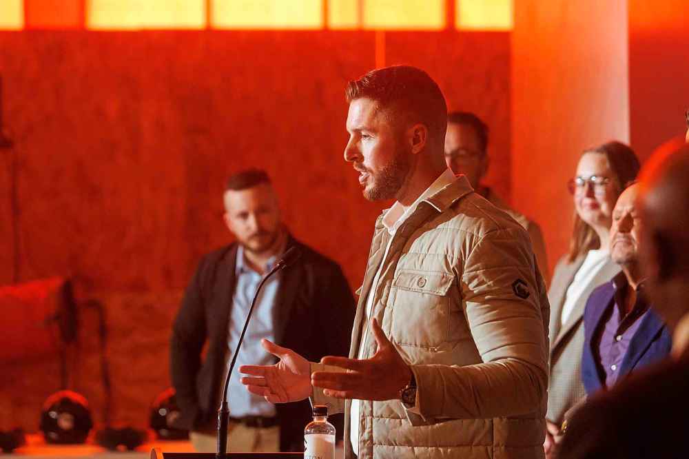 MIKE DEAL / FREE PRESS
Jared Carrington, President Carrington Real Estate, made no secret he is hopeful DSM will be eligible for the city’s Housing Accelerator Fund program, which would pay out tens of thousands of dollars per unit developed.