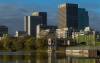 Downtown Winnipeg skyline as seen from the shore of the Red River along Waterfront Drive. 151006 - Tuesday, October 06, 2015 - MIKE DEAL / WINNIPEG FREE PRESS