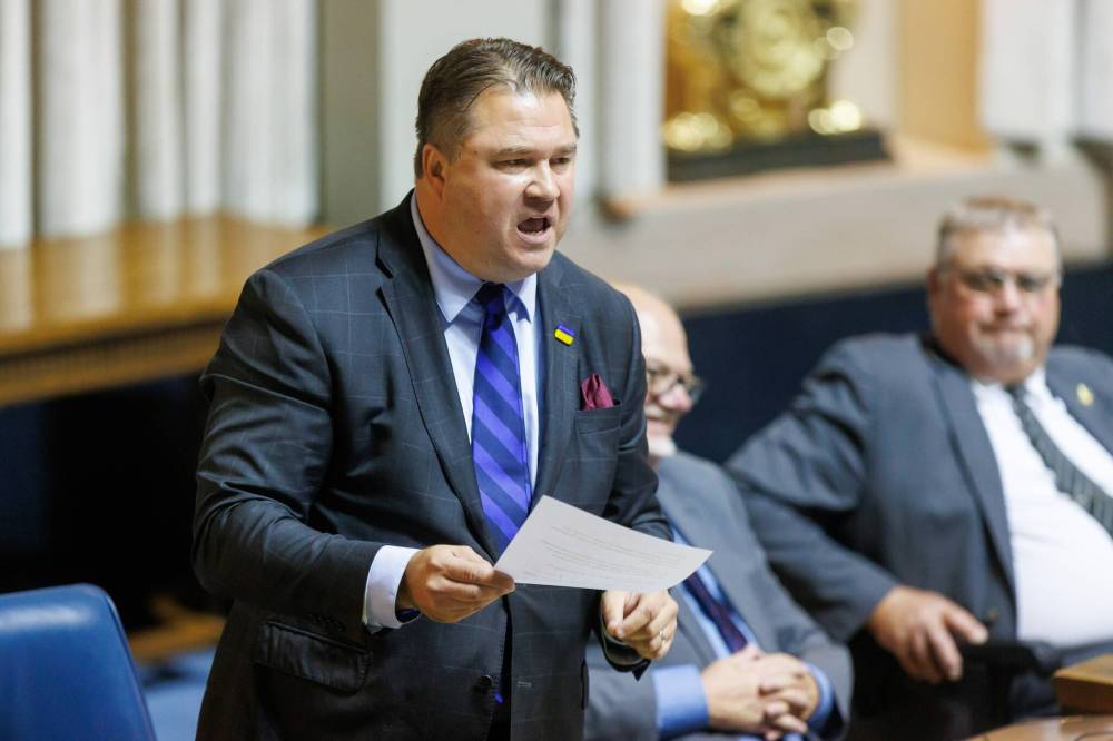 MIKE DEAL / FREE PRESS
                                The Progressive Conservatives gave up two questions of their own to former NDP, now independent, MLA Mark Wasyliw.