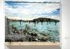 Davis employs drips of asphalt, which will eventually eat into the painting. (Ruth Bonneville / Free Press)