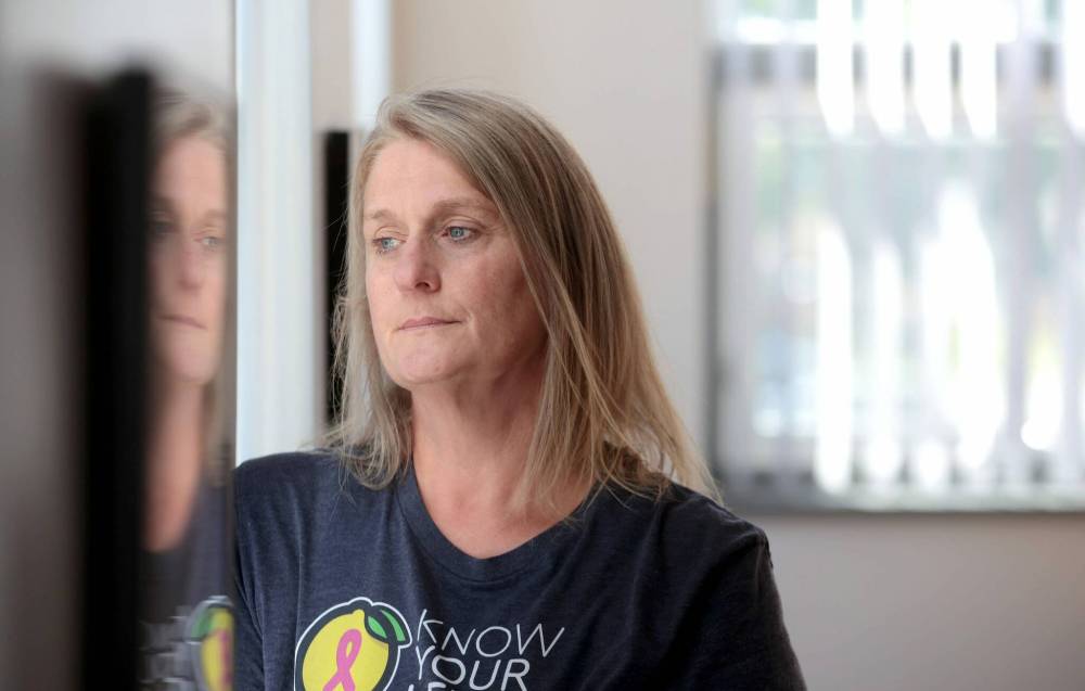 Ruth Bonneville / Free Press
Jennifer Borgfjord, 54, was diagnosed with breast cancer after contradictory messaging in her mammogram reports and no offer of supplemental screening.