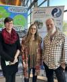 MARTIN CASH / FREE PRESS 
                                Ashley Wolfe (from left), a recent graduate; Becky Filopoulos, co-ordinator at the Environmental Conservation Lab at the University of Manitoba; and Stéphane McLachlan, professor and co-ordinator of the Environmental Conservation Lab at Tuesday’s U of M presentation.