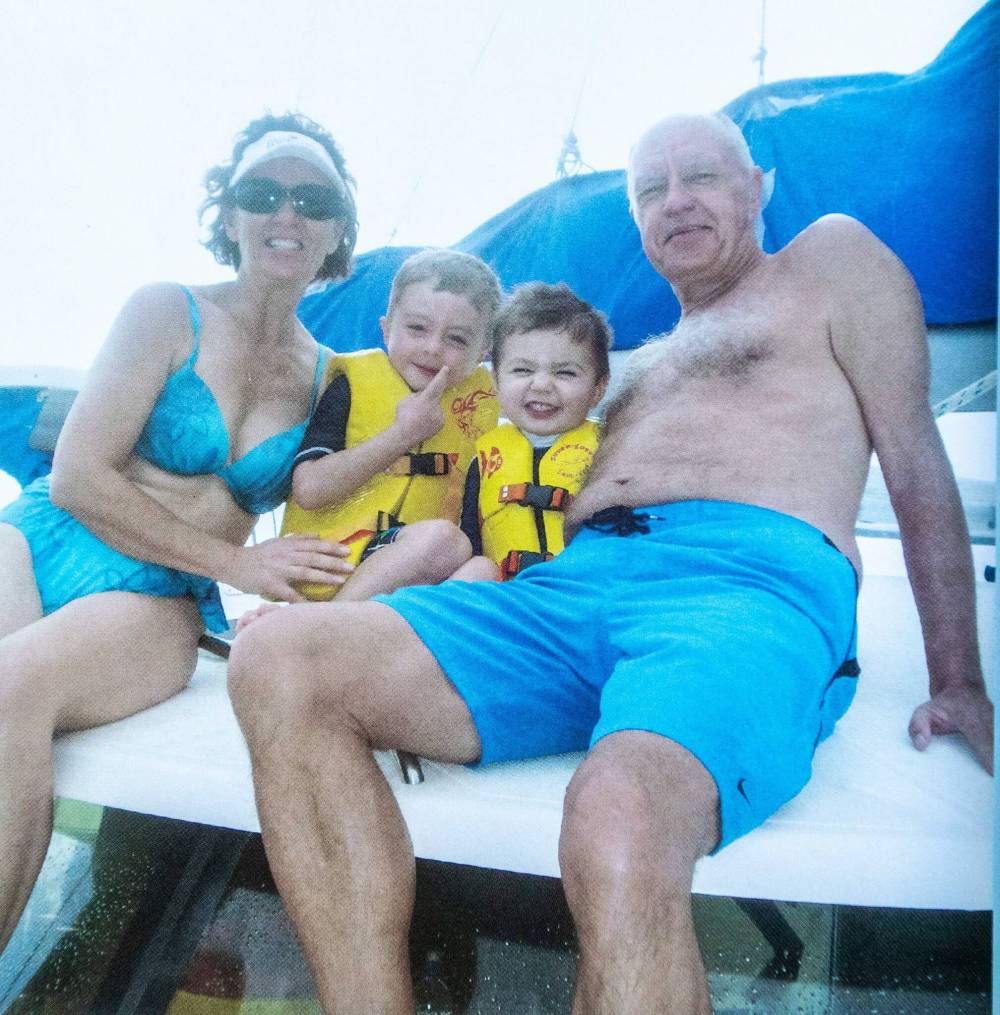 Supplied
Kisil (left) with her grandchildren Jordan and Logan Quinto and partner Murray Chimilar in Barbados.