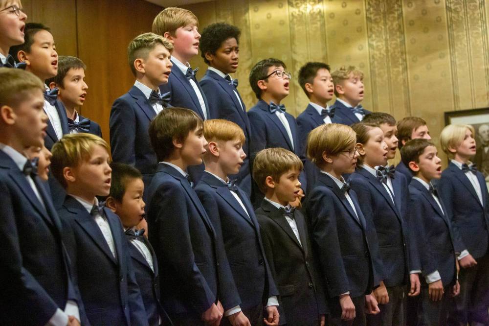 The choir performed at Government House last week at a reception in its honour. (Brook Jones / Free Press)