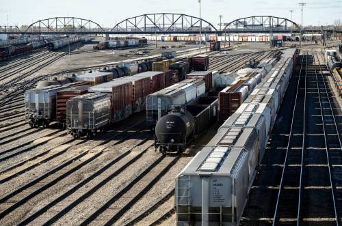 JOHN WOODS / FREE PRESS
                                Rail-yard in downtown Winnipeg Monday, October 14, 2024. Reporter: ?
